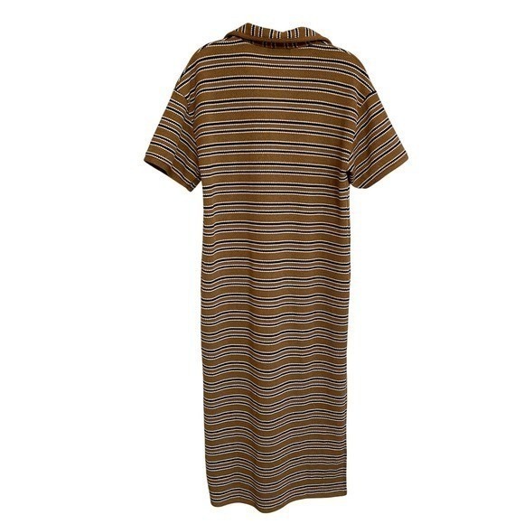 Zara Retro Stripe Relaxed‎ Midi Dress - S - Picture 9 of 15